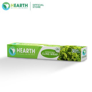 Hearth - Compostable Cling Wrap (Ecofriendly Sponge, Biodegradable, Non-Scratch, 100% Natural)