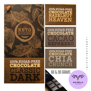 Dark Chocolate 100% Sugar Free Low Carb Keto Vegan Organic Diabetic Keto Kusina