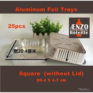 [ Support Local ] 35 pcs Square Aluminum foil tray | food tray | disposable tray | baking tray GNrH