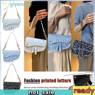 Fashion Printed Handbag PU Women Underarm Shoulder Bag Small Saddle Totes (1)