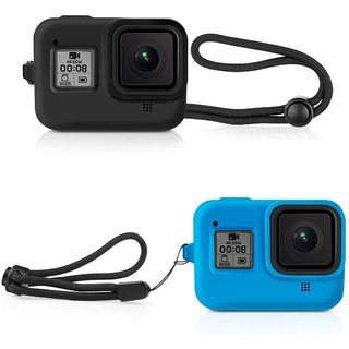 2pcs Silicone Rubber Protective Case for GoPro Hero 8 Black Action Camera