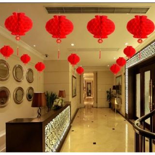 Round chinese red lantern