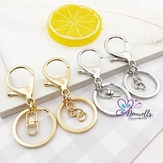 5pcs KEYCHAIN RING WITH LOBSTER LOCK KEY RINGS CLASP METAL FINDINGS