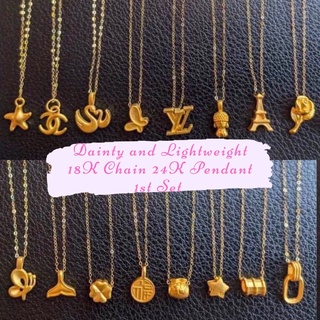 ONHAND 18K Gold necklace pawnable COD (1st Set)