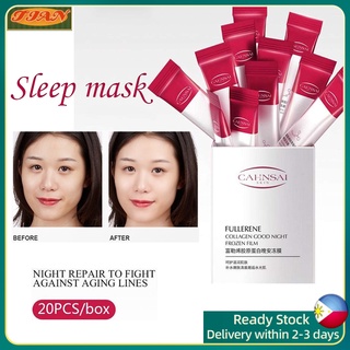20 PCS Fullerene Collagen Sleep Jelly Mask Disposable Hydrating Moisturizing Shrink Pore Facial Mask