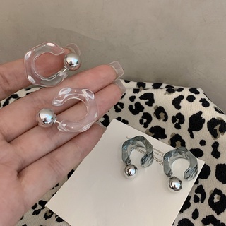 S925 Acrylic Stud Earrings Resin Vintange Lady Earring Ear Studs Jewelry Accessory As Gift