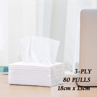 car✸Facial Tissue 3-Ply 80 Pulls Inter-Folded Soft Toilet Paper Car Tissues Kitchen Towel