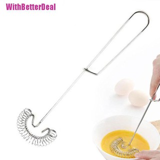 [BETTER] Manual Egg Beater Stainless Steel Spring Coil Mixer Egg Stirring Kitchen Tools