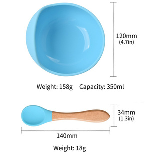 3pcs silicone feeding set / Baby Plate/Silicone Bib / Baby Bowl / Baby Spoon Set Food Grade BPA Free For Children Bib Solid Feeding Bowl Bibs (5)