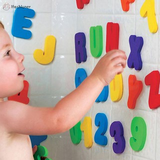【Ready Stock】❣26 Letters 10 Numbers Foam Floating Bathroom Toys for Kids Baby Bath Floats (4)