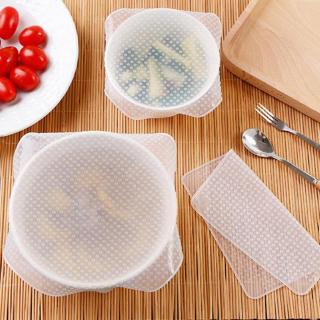 BPA Free 3Pcs/Pack Silicone Reusable Stretch Wrap Keeping Food Fresh Saran