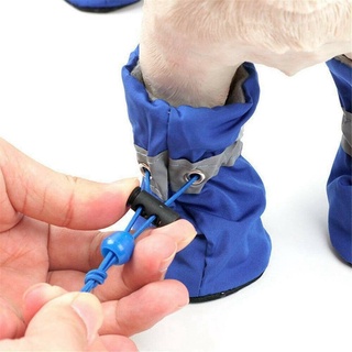 4Pcs Dog Boots Shoes Anti Slip Waterproof Cat Suppile S/M/L/XL Waterproof Protective Dog Rain Shoes Anti Slip (1)