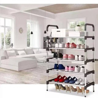 Fashion King #6Layer shoe rack/ Tier Colored stainless steel Stackable Shoes Organizer Storage Stand (1)