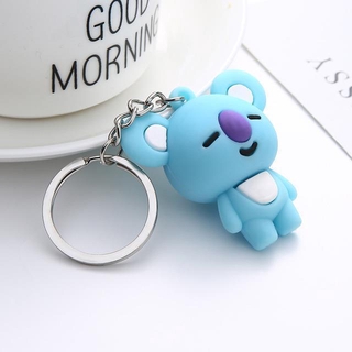Kpop BT21 Bts Cartoon Toy Doll Key Ring Bag Pendant Keychain (8)