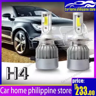 New 2pcs C6 LED Car Headlight Kit COB H4 36W 7600LM White Light Bulbs