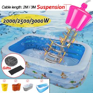 2000-3000W 3M Cable Suspension Immersion Water Heater Element Boiler Tub Bathtub