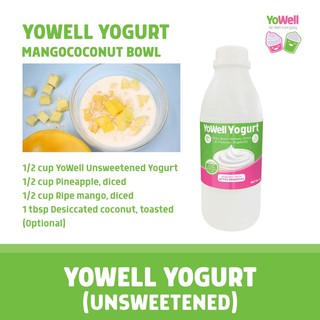 Yogurt & Cultured Milk✲✗YoWell Yogurt (Unsweetened) 1L bottle | Delivered Fresh Daily, with Billions