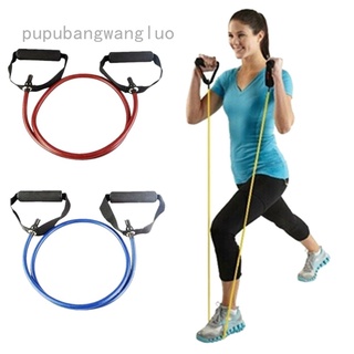 Pupubangwangluo Fitness Exercise Pull Rope Tube Resistance Elastic Stretch Yoga Gym Band Cord