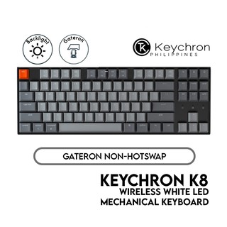 Keychron K8 Mechanical Keyboard (Tenkeyless, Wired/Bluetooth, White LED, Gateron)