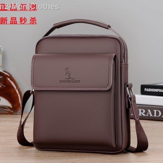 ⊙Kangaroo leather texture bag men s shoulder backpack messenger business casual diagonal tide
