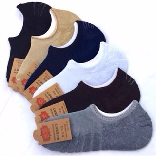 12pairs Unisex Assorted Color Footsocks/Invisible Socks Anti-skid Thicker Socks (1)