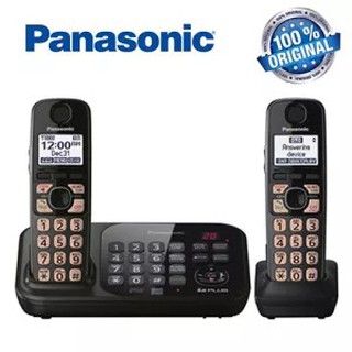 Panasonic KX-TG4741B Rechargeable 2-Handsets 1.9 GHz Digital DECT 6.0 Home Landline Telephone Cordless Phones with Answering Machine