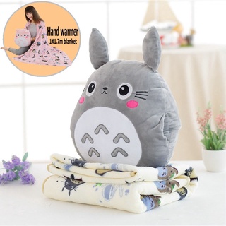 GBKm Japan Plush Totoro Hand Warmer Flannel Blanket Stuffed Bedroom Pillow Cushion◇