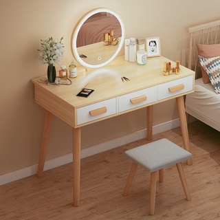 Nordic Simple Dressing Table with Light Bedroom Small Apartment Modern Simple Economical Internet CelebrityinsThe Wind Is Most Vanity Table