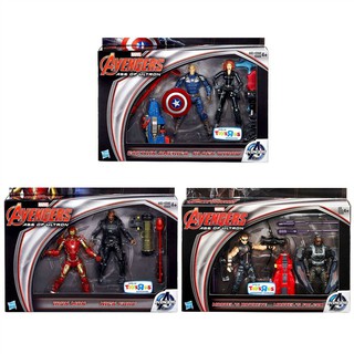 spot second hair✴▪◕Marvel Ultron Era American Team Black Widow Nick Iron Man Hawkeye Falcon 3.75 inch movable doll model