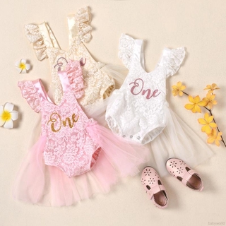BBWORLD Baby Girls Butterfly Sleeve Romper Clothes Ruffle Lace Bodysuit Tutu Dress Jumpsuit Princess Outfit