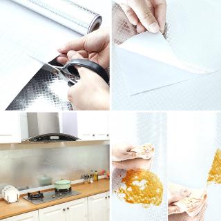 Kitchen-dream Silver Foil Wallpaper-Kitchen Stickers Self Adhesive Kitchen Aluminum Foil Stickers Oil Proof Waterproof (8)