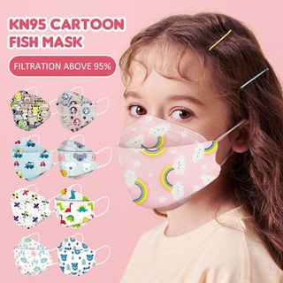 10 PCS KF94 4-Ply Earloop Protective Face Mask for Kids Children and Baby - Cute Facemask