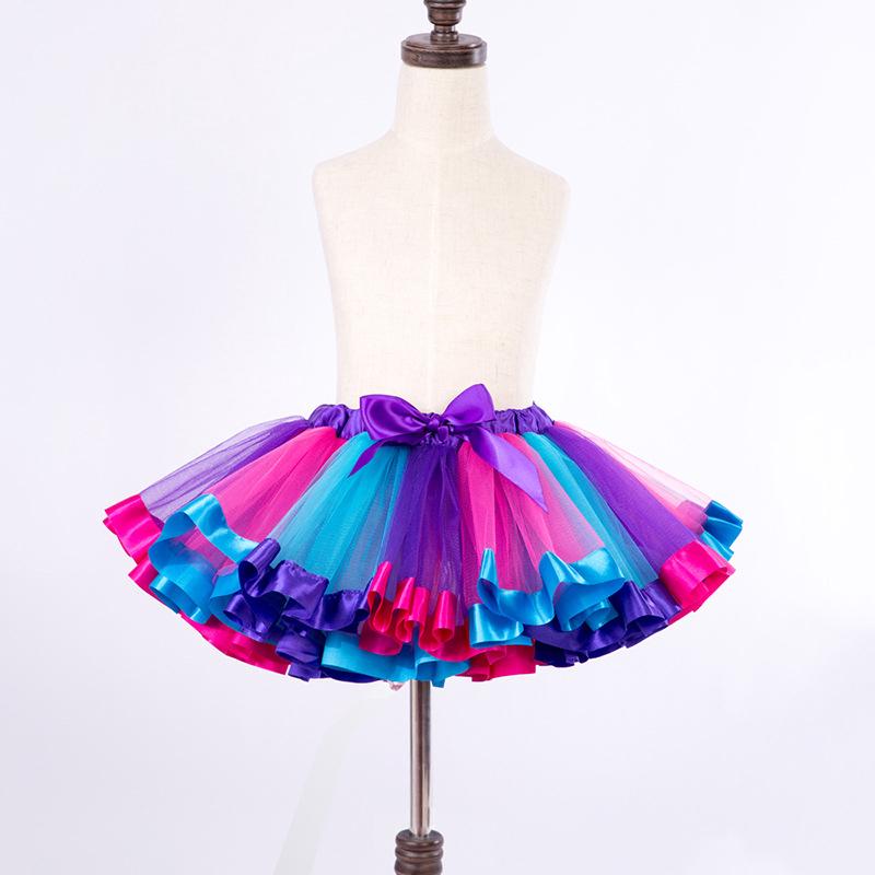 [NNJXD]Baby Girls Tutu Skirts Dress Kids Elastic Waist Pettiskirt Buy 1 Skirt Get Free 1 Hair Clip (4)