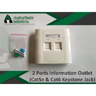 2 Ports Information Outlet (I/O Ports).