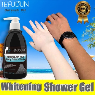SEFUDUN Volcanic Mud Shower Gel Body Wash Whitening Moisturizing Body Wash Bath and Body (250ML)
