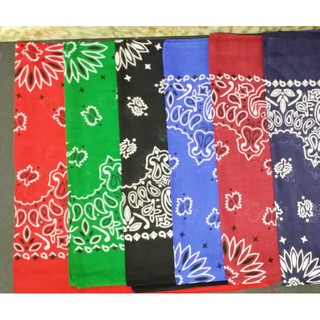 【spot goods】∈Assorted Cotton Scarf Bandana Handkerchief Plain Dark Colors (12's)