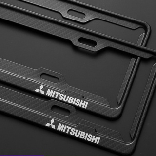 （450 + 160mm）Mitsubishi Carbon Fiber Pattern License Plate Frame Suitable for Adventure /KUDA/Mirag