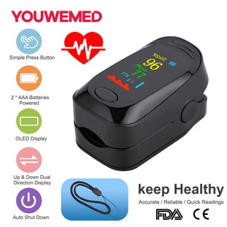 OLED Finger Pulse Oximeter Oxymeter Portable Blood Oxygen Saturation Monitor With Pouch Fingertip SP