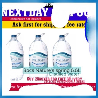 【Available】Nature's spring distilled water 6.6L Metro Manila