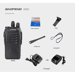 ✧COD Baofeng BF-888S Walkie Talkie 2 Set Portable Two-Way Radio FM Radio UHF Transceiver Long Range✮ (7)