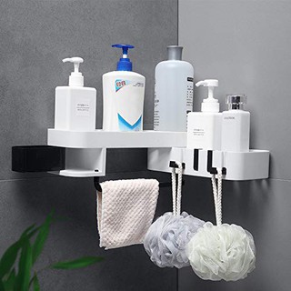 racks✥✈✾Bathroom Shampoo Holder Shelves Corner Shelf Kitchen Storage Rack Shower Organizer 2Layer AB