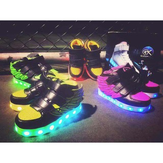 499→299USB Charging LED Shoes Kids Shoes Boy Baby Fashion Sneakers (1)