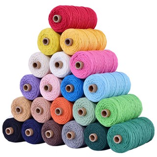 Rope Cord Hemp Supply Cotton Making Craft String Pipping Macrame Home Braided 3mm*100m