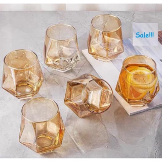 6pcs Style Diamond Glass Set, 6pcs Wine Glass Set, 6pcs Drinkware Set, 6pcs Everyday Glassware [DM]b