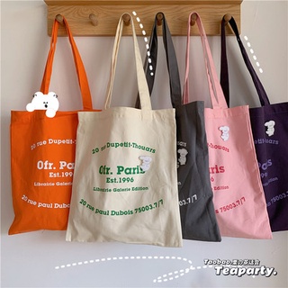 αㇼKorean ins style niche simple versatile shoulder bag female Japanese large capacity canvas bag gir