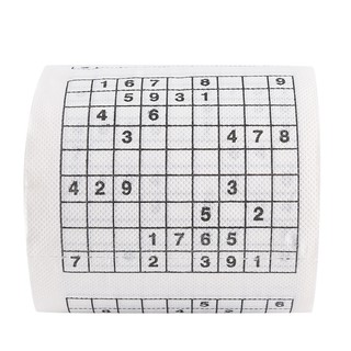 Novelty Funny Sudoku Printed Toilet Paper Bath Tissue Gift1 Roll 2 Ply