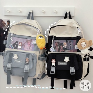 Japanese simple girl college style school bag female college student backpack