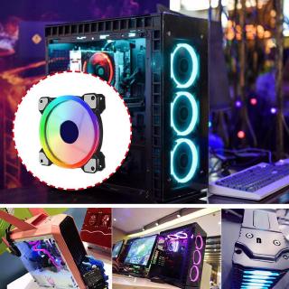 120mm RGB LED Fan Computer Case PC Quiet Cooling Fan Cooler with Remote Control (1)