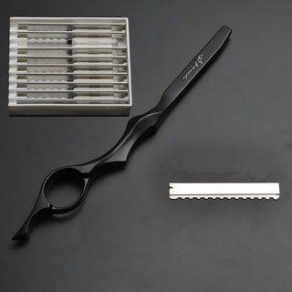 Professional Haircutting Sharp/thin Blade Barber Razor Thin Knife Cutting Scissor Hairdresser Razor