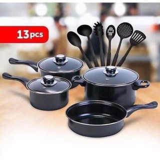 13 Pieces Cookware Set With Glass Lid And Comfort Handles (2)